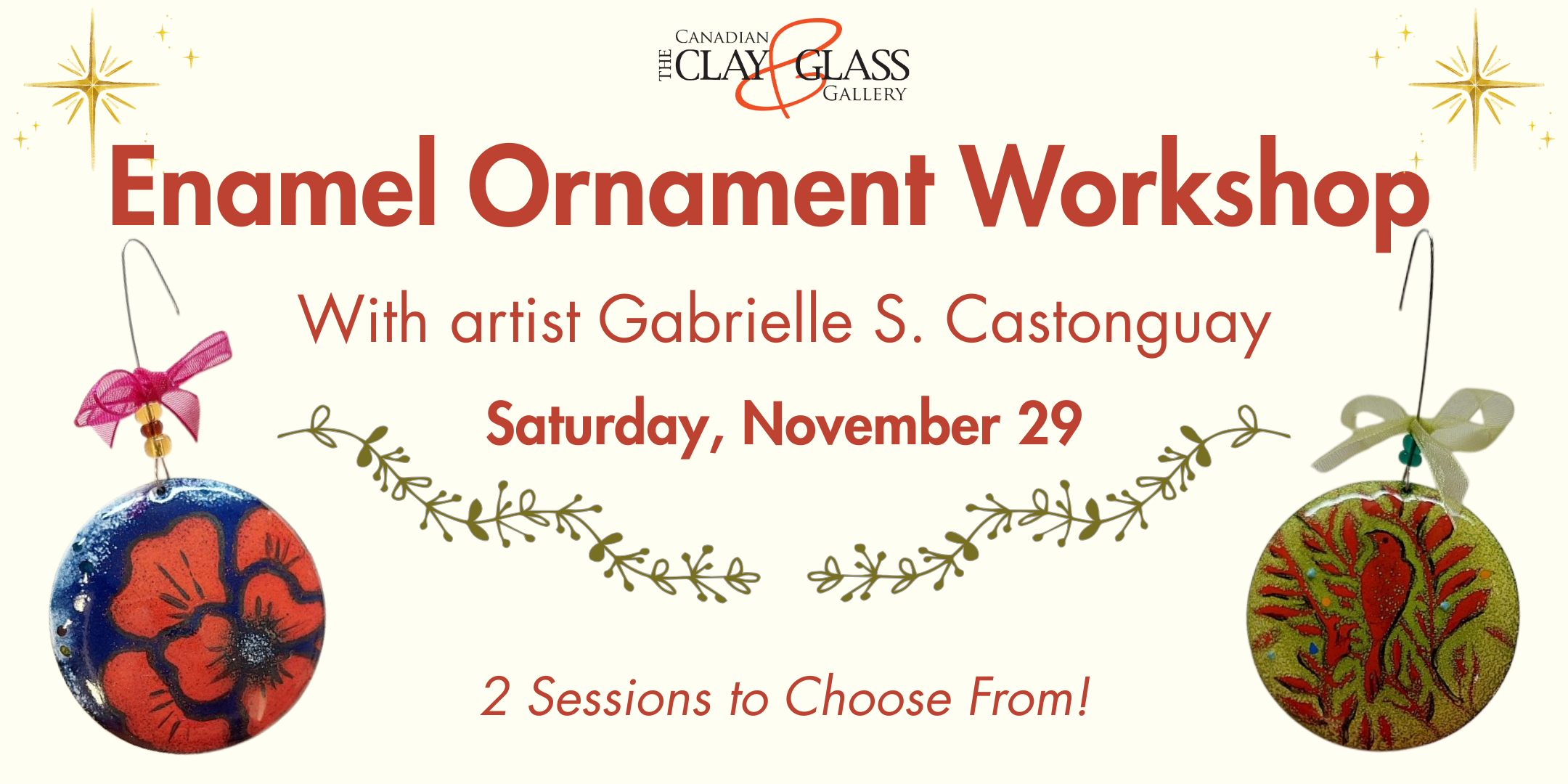 Enamel Ornament Workshop with Artist Gabrielle S. Castonguay