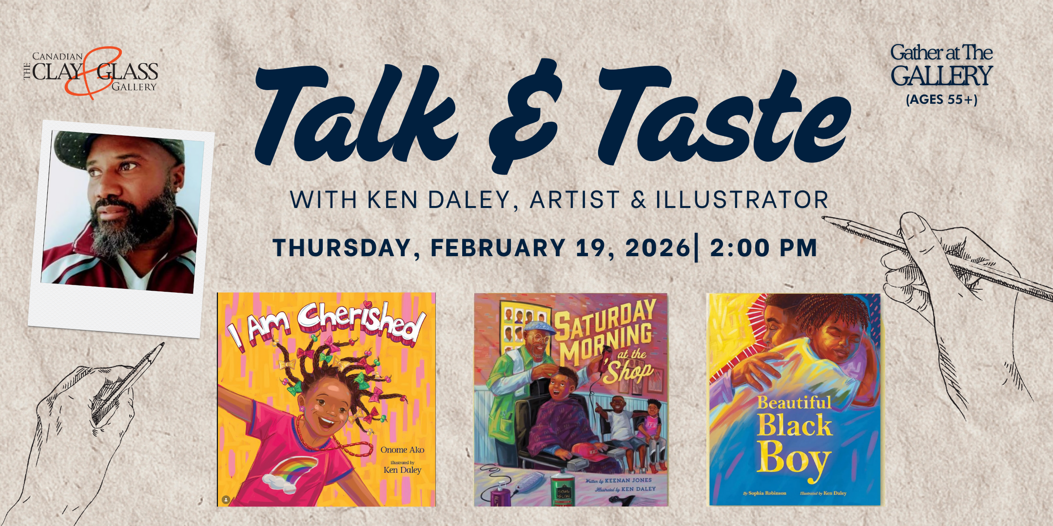 Gather at the Gallery: Talk & Taste with Illustrator Ken Daley (55+)