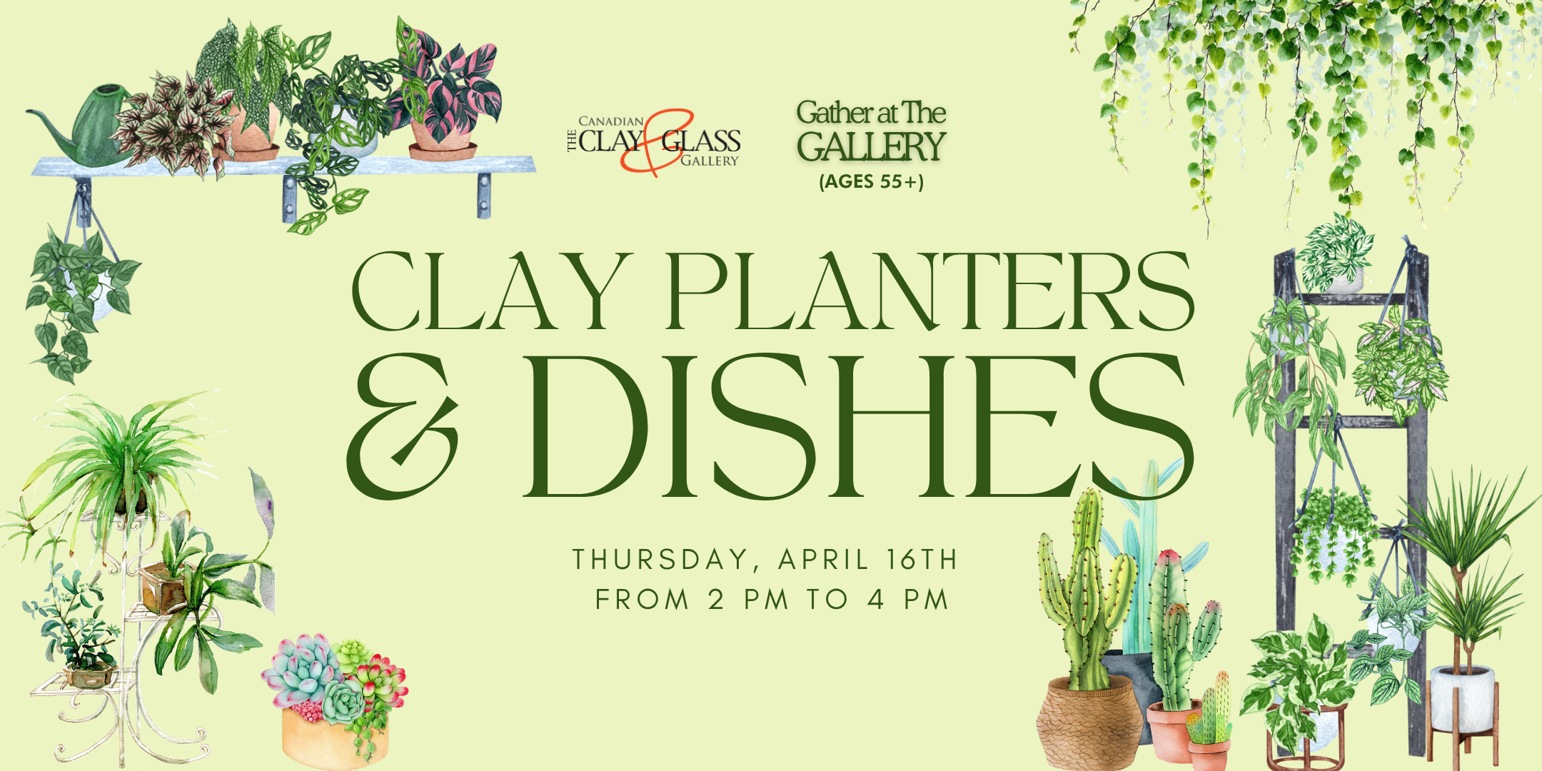 Gather at the Gallery: Clay Planters and Dishes (55+)