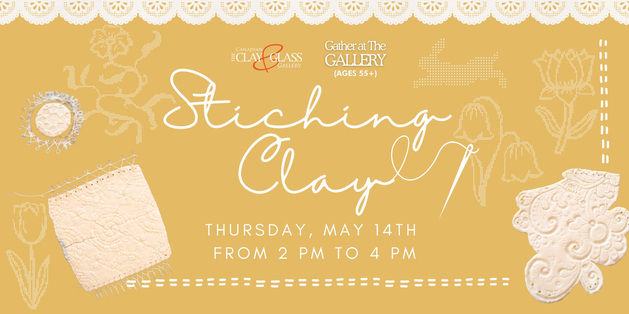 Gather at the Gallery: Stitching Clay (55+)