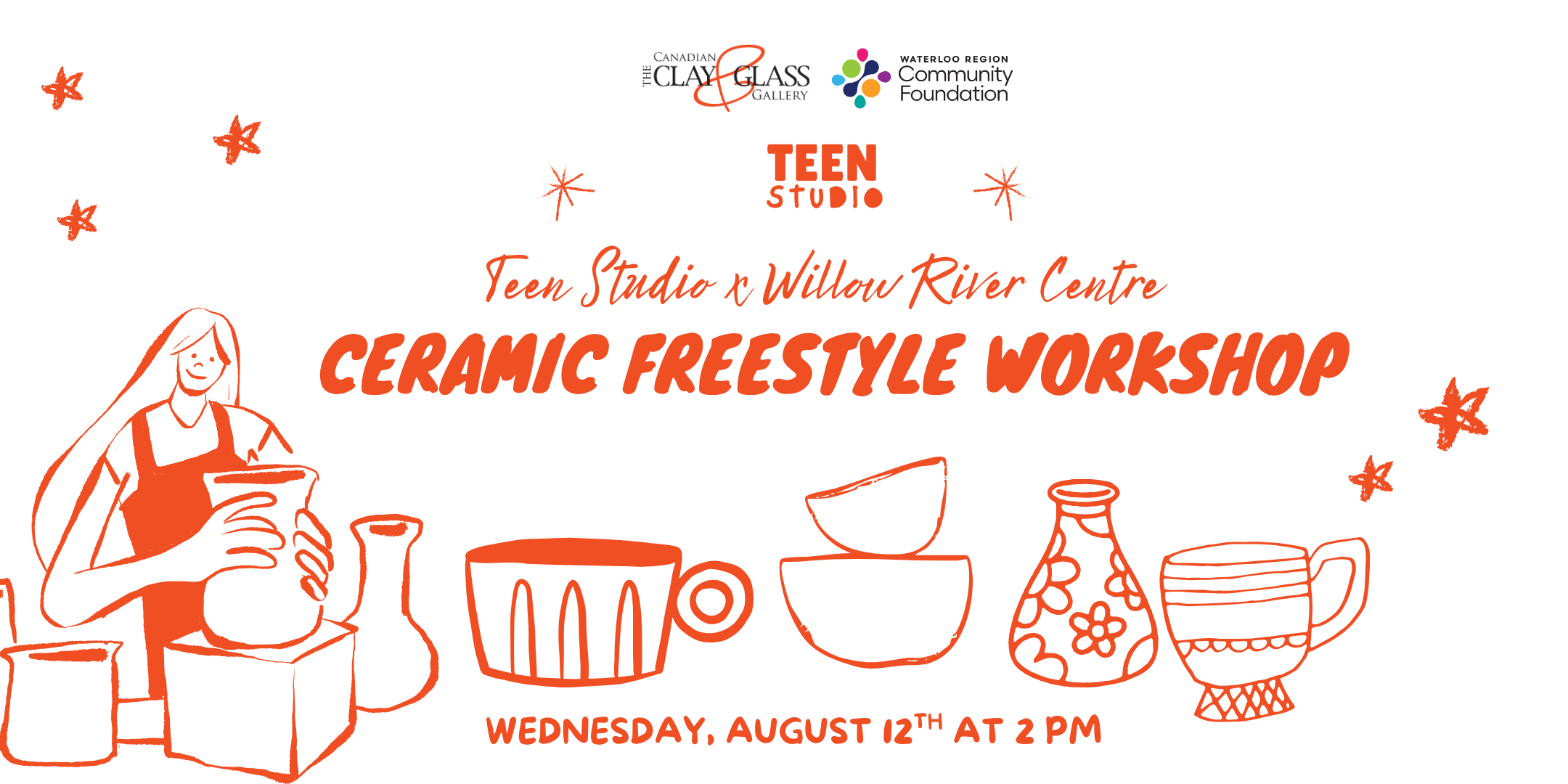 Teen Studio x Willow River Centre: Ceramic Freestyle Workshop